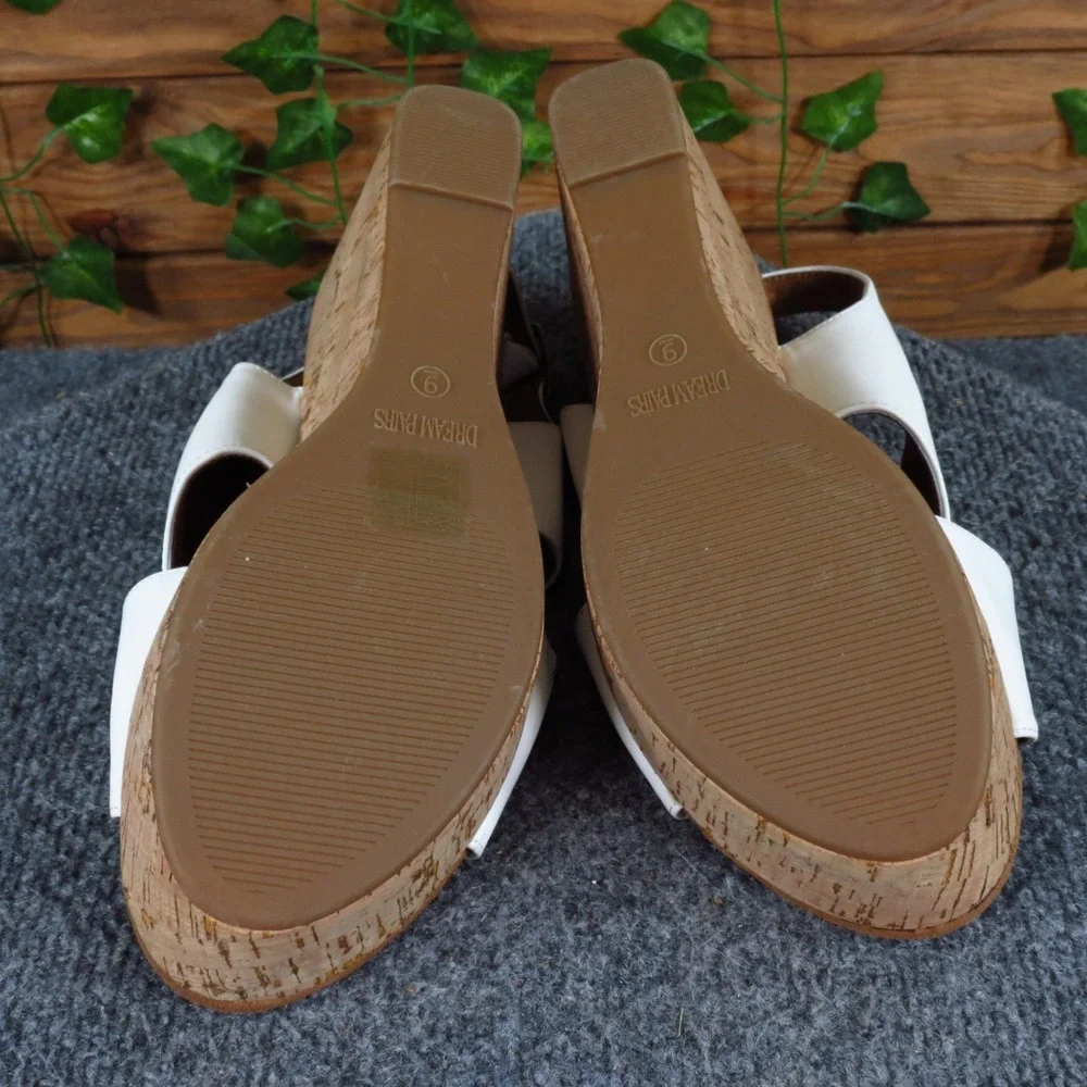 Dream Pairs SDPW2411W Womens‎ Wedge Sandals Size 9 Summer Dressy White Cork